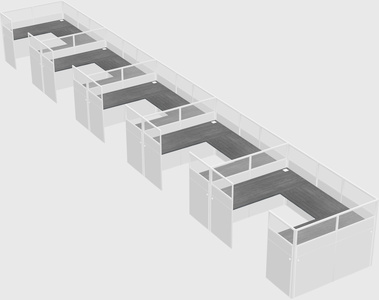 U-shaped cubicle