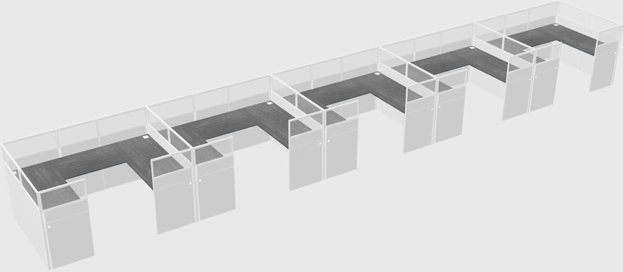 U-shaped cubicle