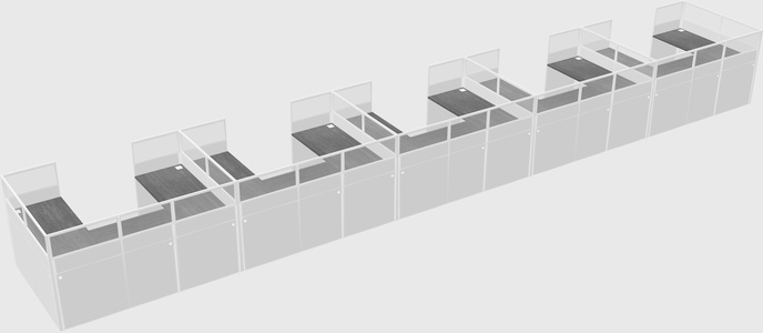 U-shaped cubicle