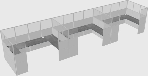 U-shaped cubicle