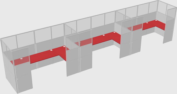 U-shaped cubicle