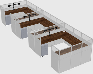 U-shaped cubicle