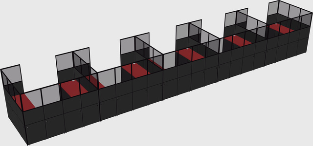 U-shaped cubicle