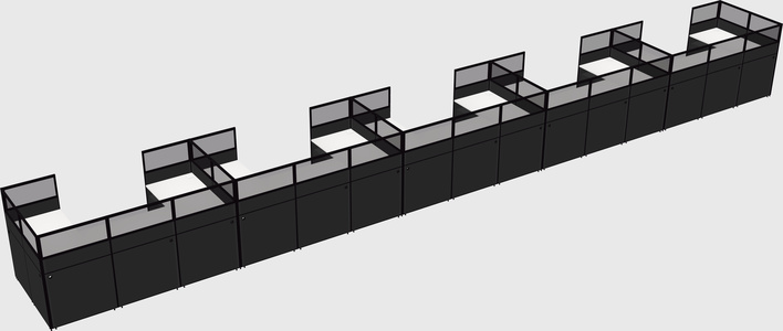 U-shaped cubicle