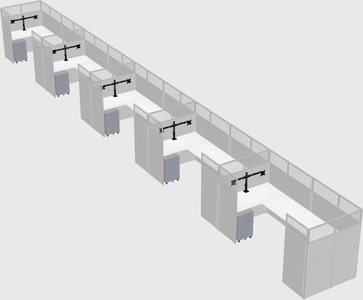 U-shaped cubicle