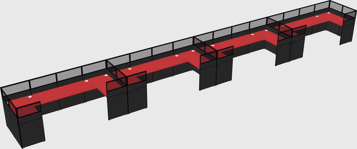 U-shaped cubicle