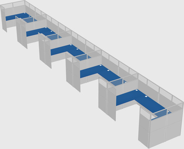 U-shaped cubicle