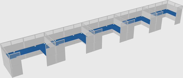 U-shaped cubicle