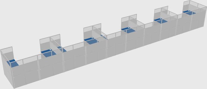 U-shaped cubicle
