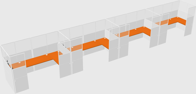 U-shaped cubicle