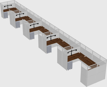 U-shaped cubicle