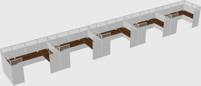 U-shaped cubicle