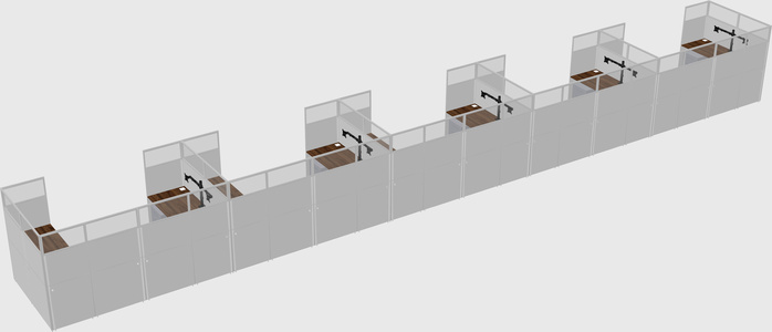 U-shaped cubicle