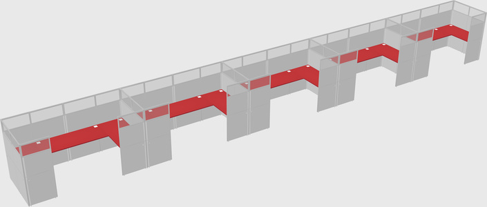 U-shaped cubicle