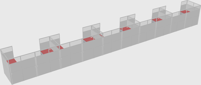U-shaped cubicle