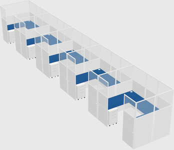 U-shaped cubicle