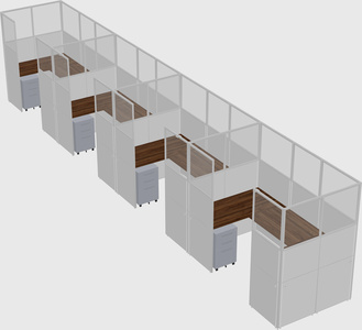 U-shaped cubicle