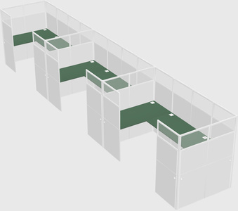U-shaped cubicle