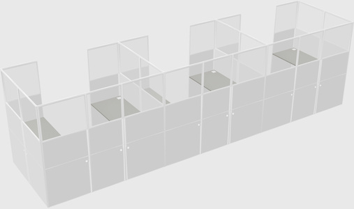 U-shaped cubicle