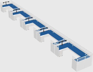 U-shaped cubicle