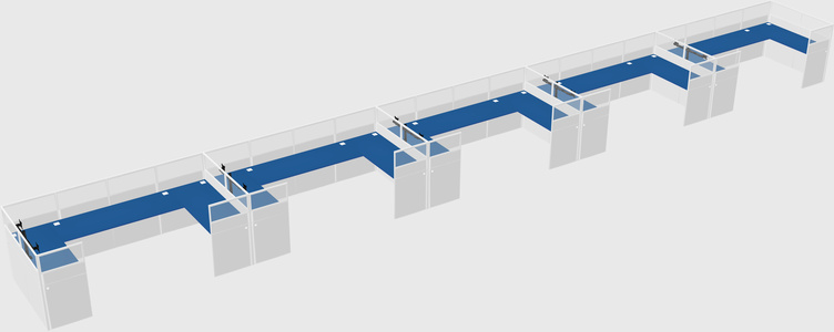 U-shaped cubicle