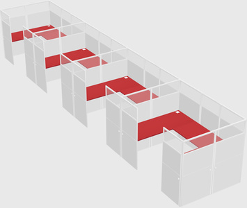 U-shaped cubicle