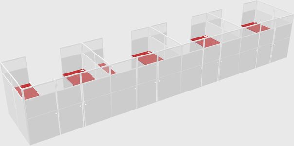 U-shaped cubicle