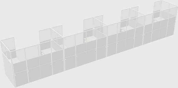 U-shaped cubicle