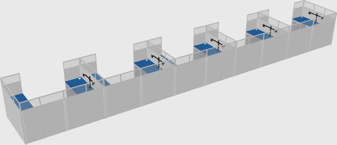 U-shaped cubicle