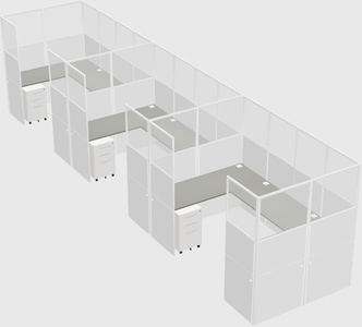 U-shaped cubicle