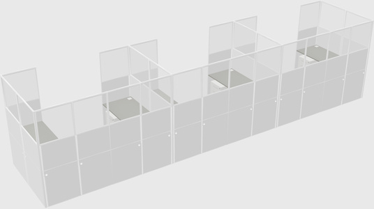 U-shaped cubicle