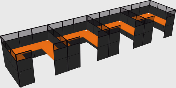 U-shaped cubicle