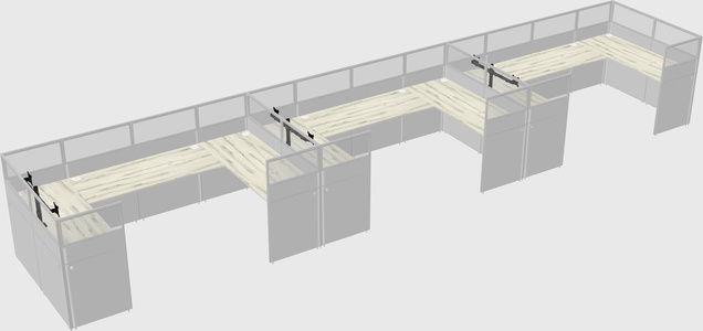 U-shaped cubicle