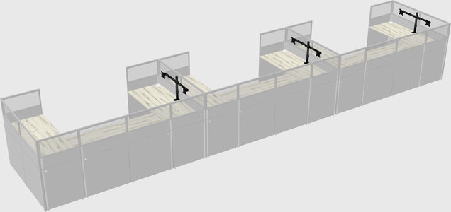 U-shaped cubicle