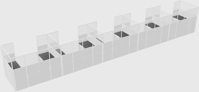 U-shaped cubicle