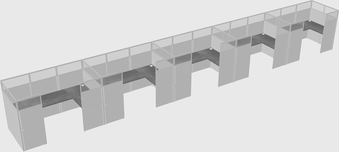 U-shaped cubicle