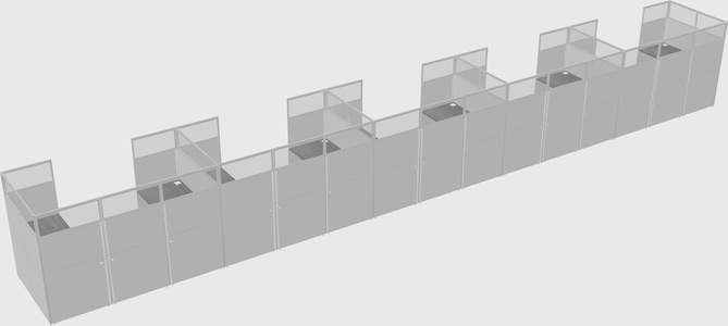 U-shaped cubicle