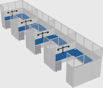 U-shaped cubicle