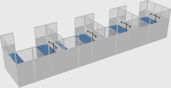 U-shaped cubicle