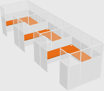 U-shaped cubicle