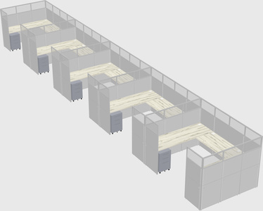U-shaped cubicle