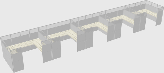 U-shaped cubicle