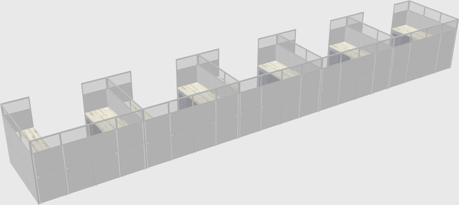 U-shaped cubicle