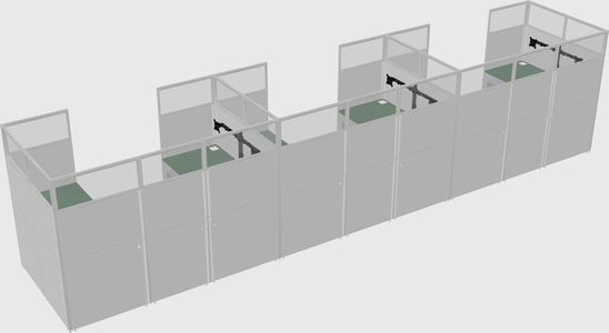 U-shaped cubicle