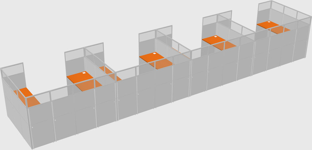 U-shaped cubicle
