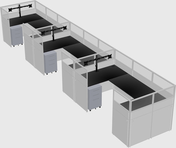 U-shaped cubicle
