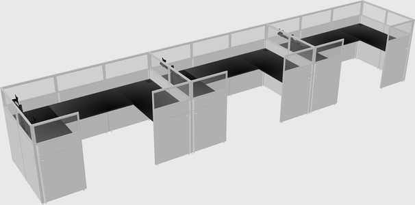 U-shaped cubicle