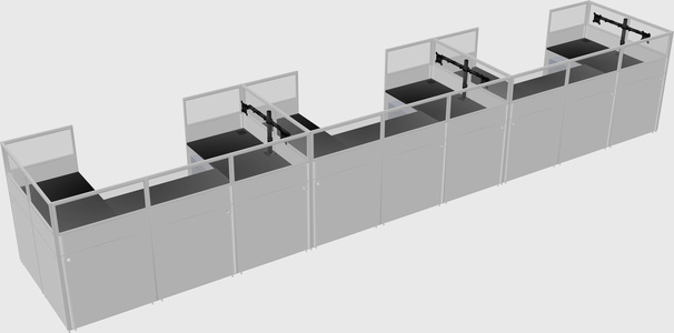 U-shaped cubicle