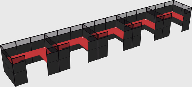 U-shaped cubicle