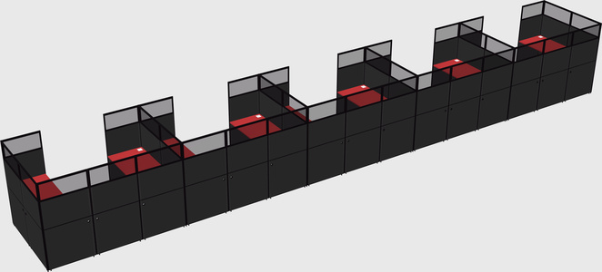 U-shaped cubicle